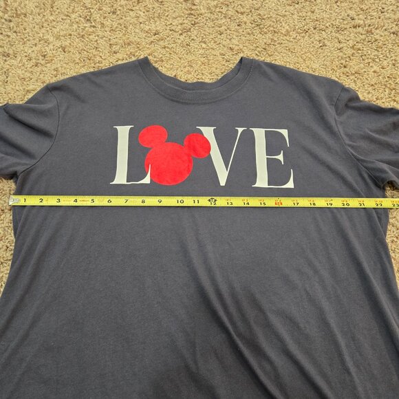 Disney Mickey Mouse Love Red Woman’s Plus Size 2XL Shirt Grey Disney World - Picture 6 of 6
